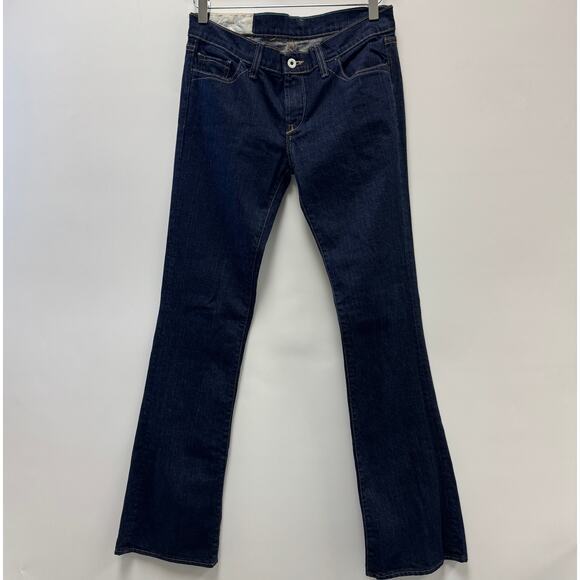 Loomstate Mid Rise Bootcut Micro Flare Dark Denim Sz 28 - Picture 1 of 9